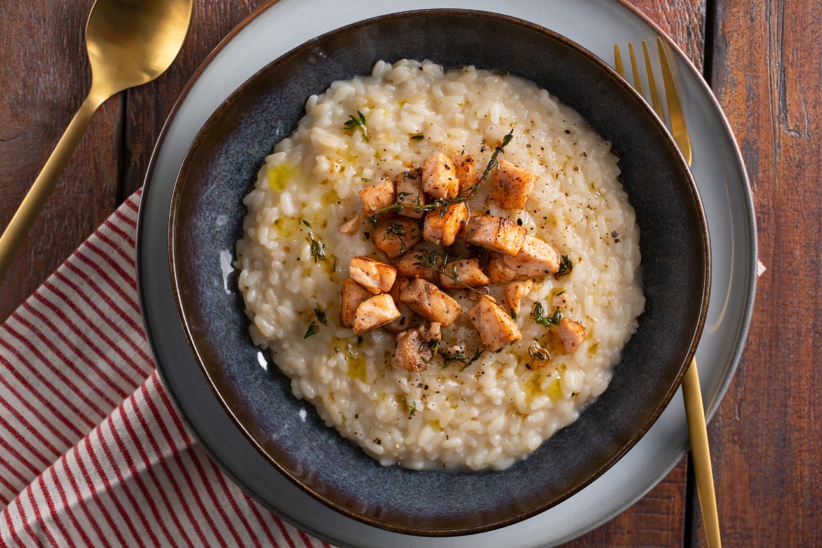 Risotto de salmón