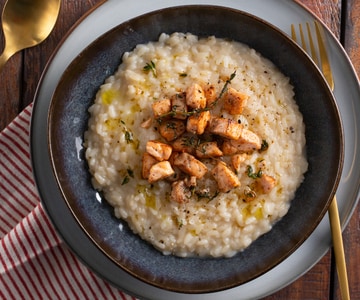 Risotto de salmón