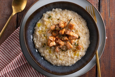 Risotto de salmón