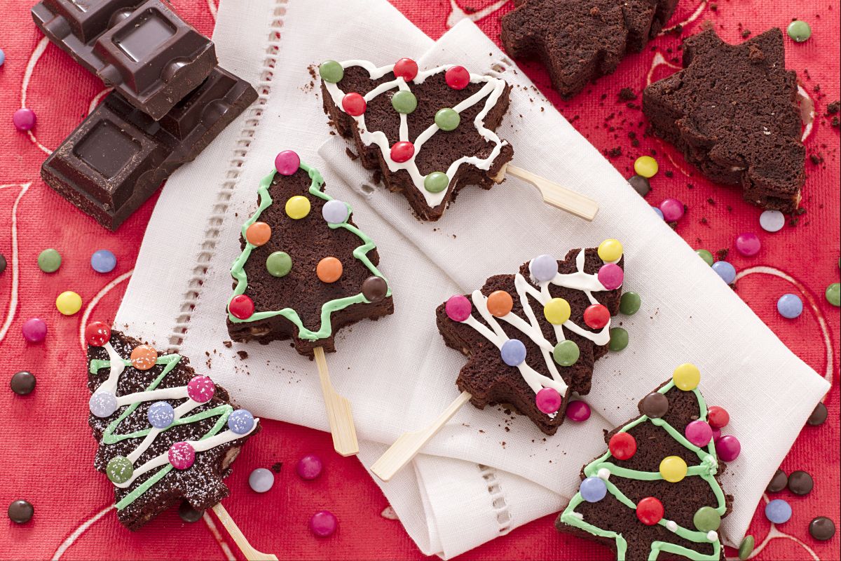 Árboles de Navidad brownies