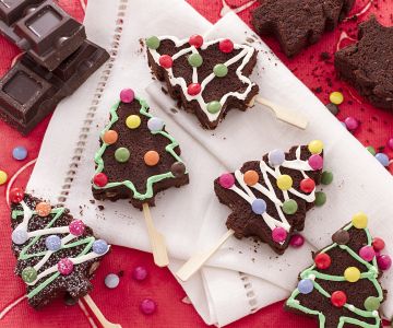 Árboles de Navidad brownies