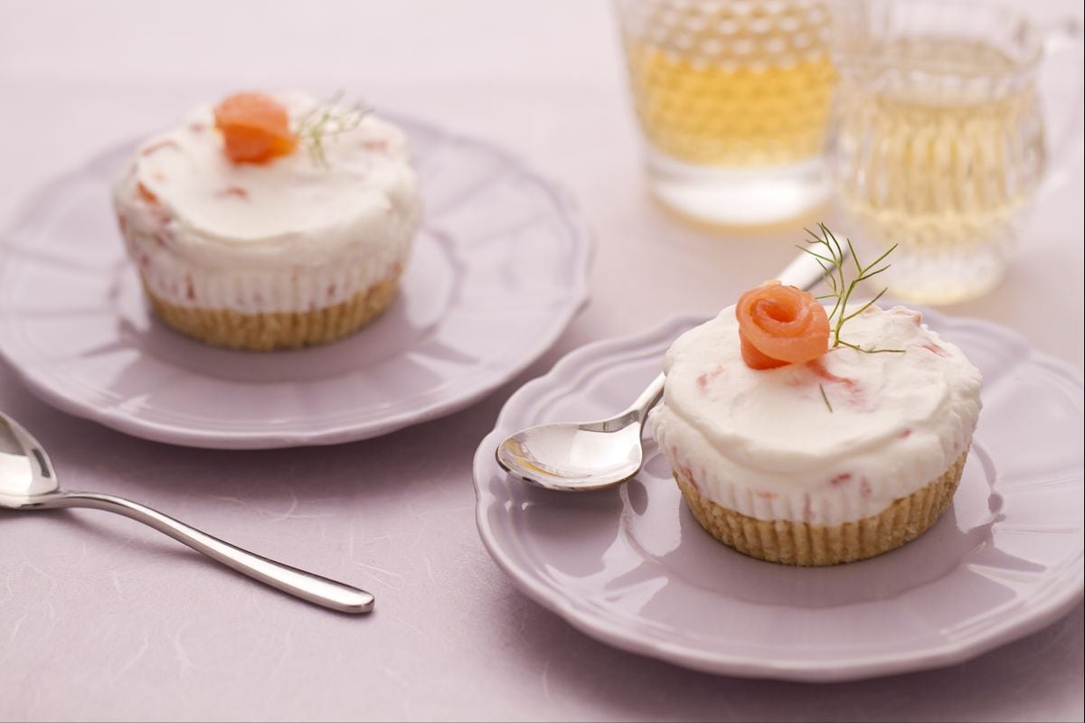 Mini cheesecake de salmón