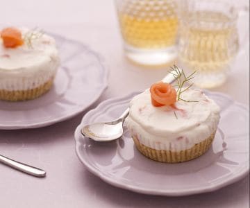 Mini cheesecake de salmón