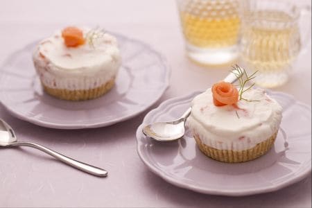 Mini cheesecake de salmón