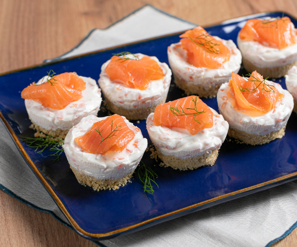 Mini cheesecake de salmón