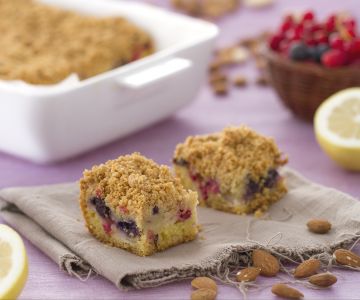 Crumb cake con peras