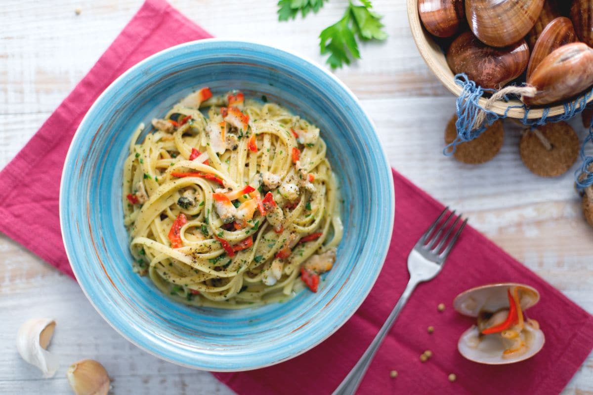 Linguine con navajas