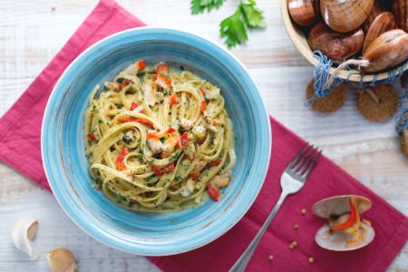 Linguine con navajas