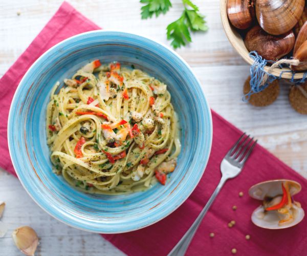 Linguine con navajas