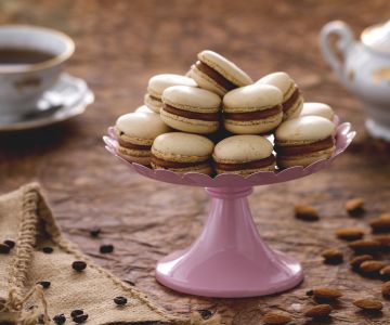 Macarons con caramelo salado