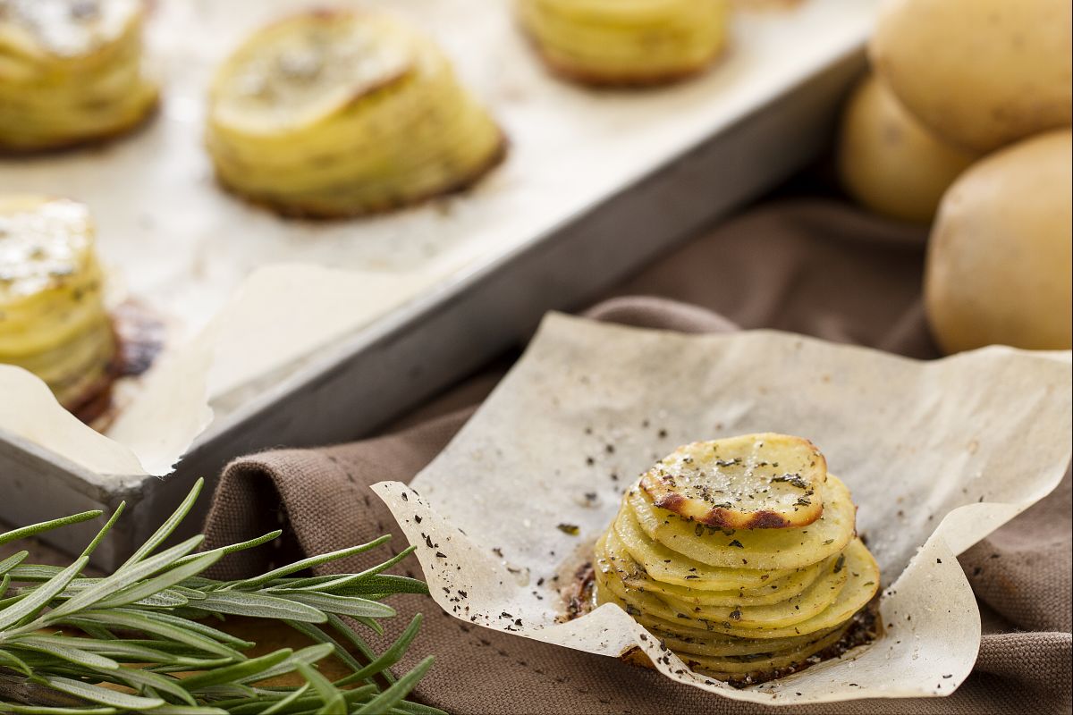 Torretas de patatas asadas