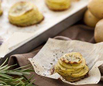 Torretas de patatas asadas