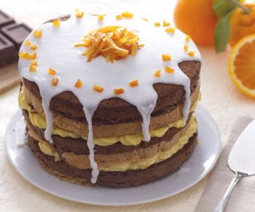 Tarta doble chocolate y naranja