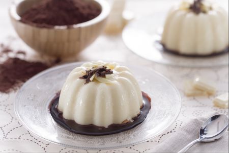 Pudin de chocolate blanco
