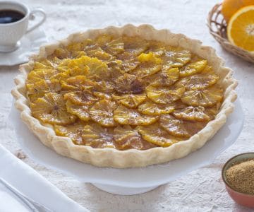 Tarta de naranjas caramelizadas