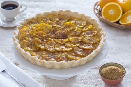 Tarta de naranjas caramelizadas