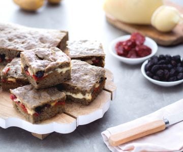 Focaccia de trigo quemado rellena