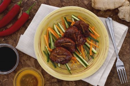 Solomillo de cerdo con miel y jengibre