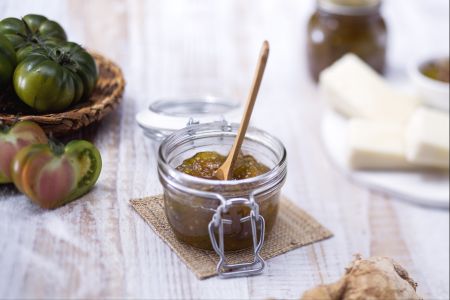 Confitura de tomates verdes