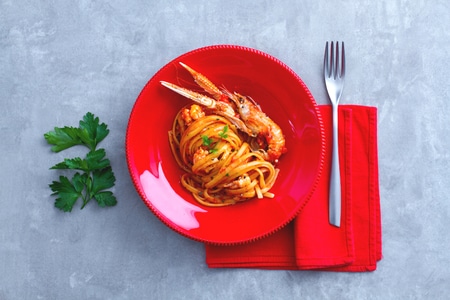 Linguine con cigalas