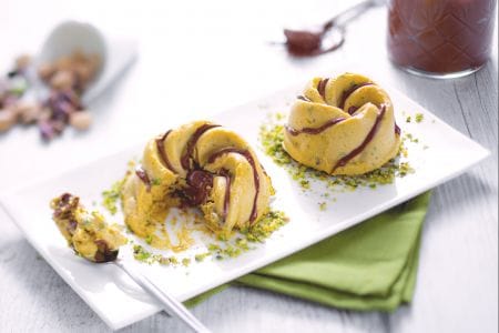 Semifrío de pistacho y Nutella