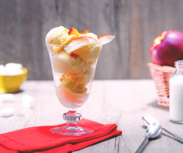 Helado de melocotón