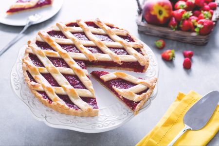 Tarta de frutas de verano