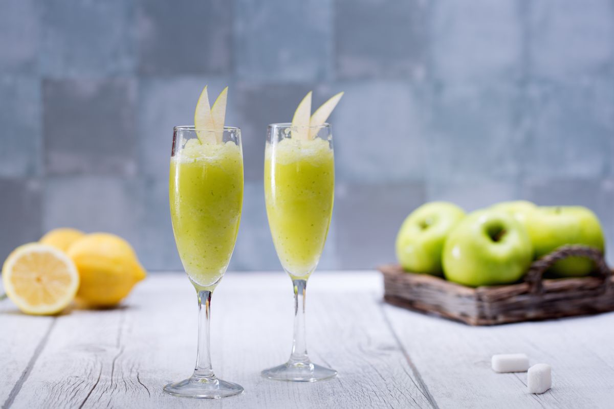 Sorbete de manzana verde