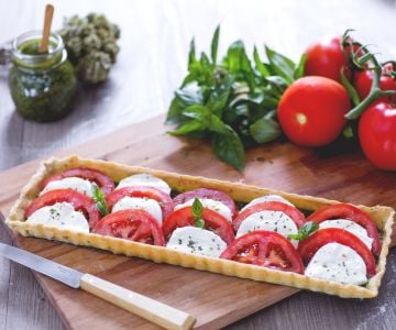 Tarta salada caprese