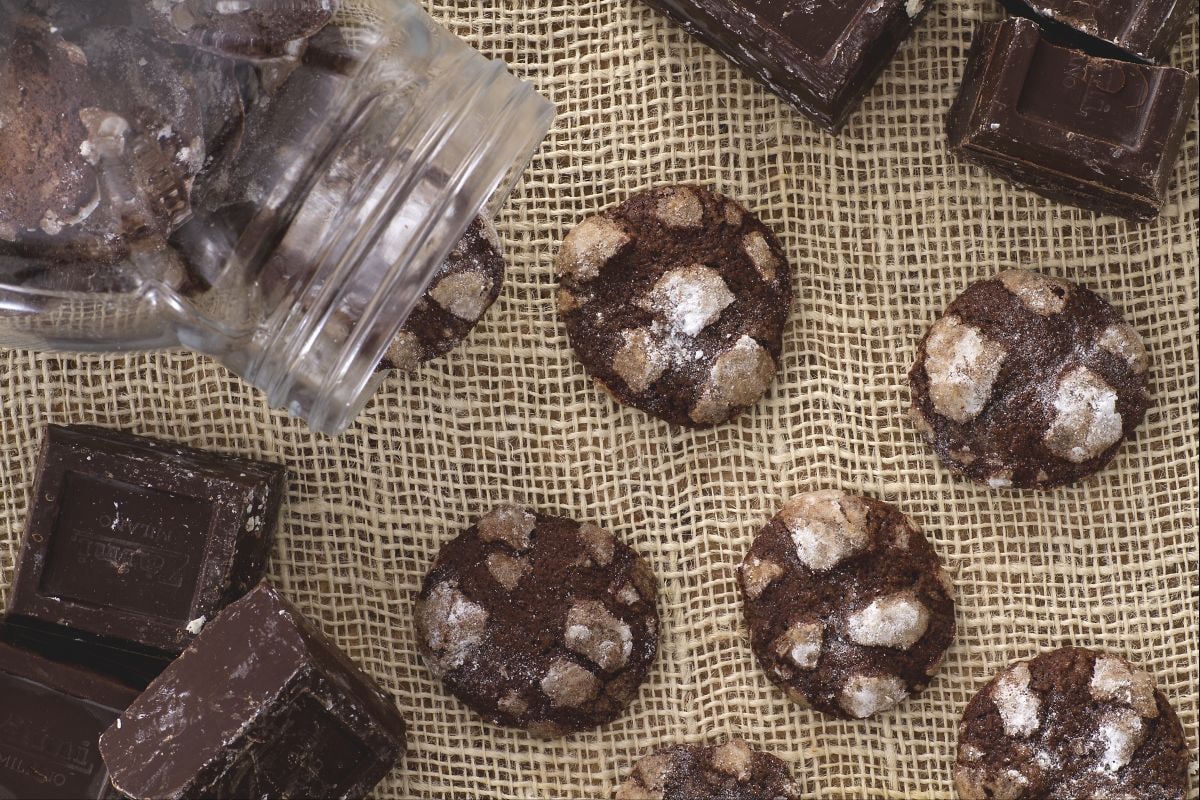 Galletas crujientes de chocolate