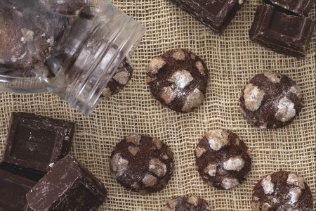 Galletas crujientes de chocolate