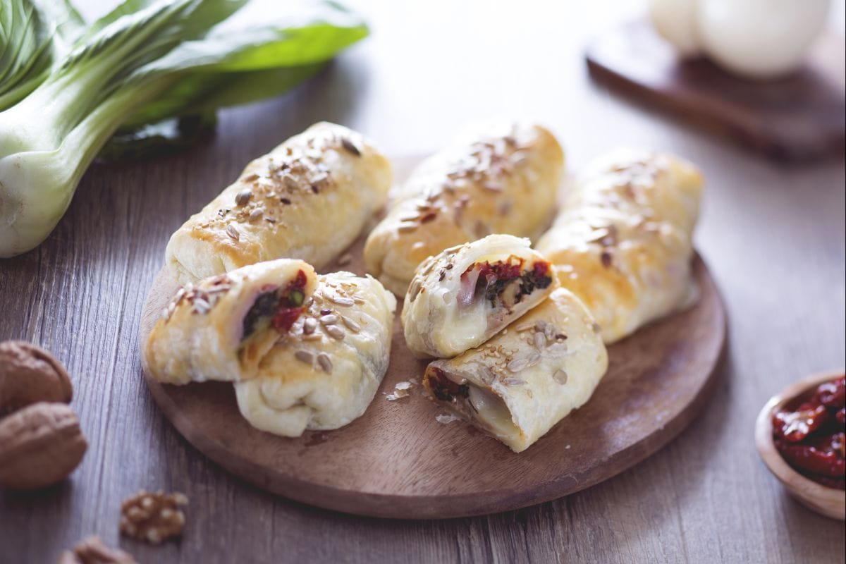 Rollitos salados con corazón suave