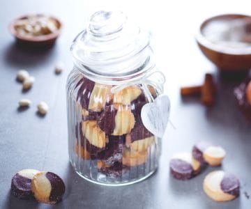 Diamanti al cacao e mandorle