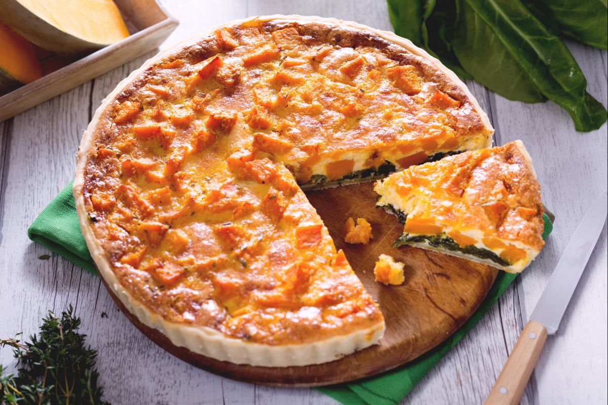 Quiche de calabaza y acelga