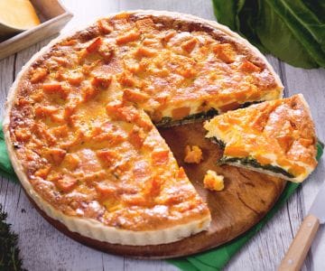 Quiche de calabaza y acelga
