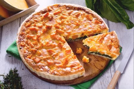 Quiche de calabaza y acelga