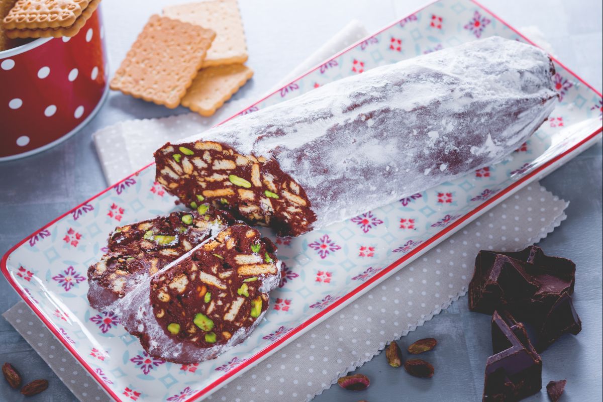 Salami de chocolate sin huevos