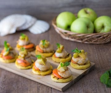 Amuse-bouche de polenta y vieira