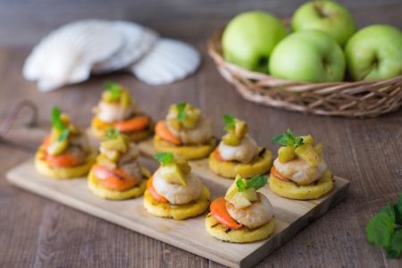 Amuse-bouche de polenta y vieira