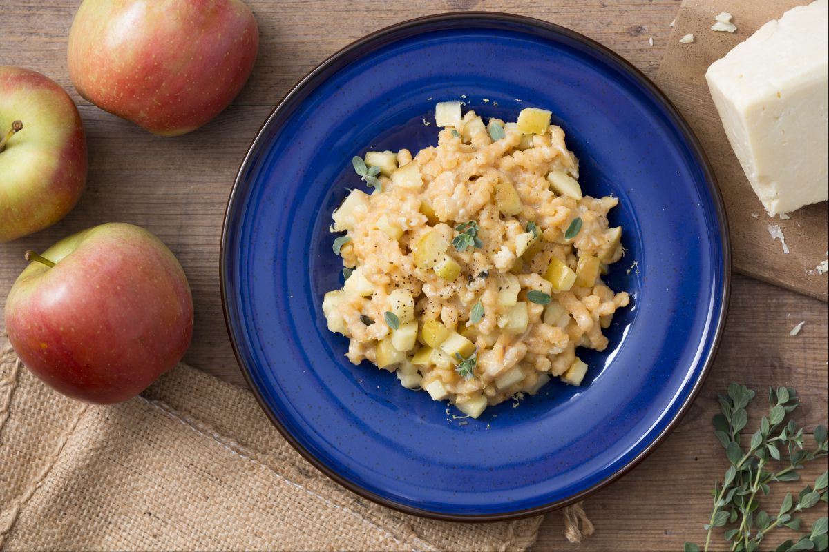 Passatelli con ragú de manzanas