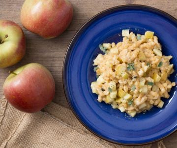 Passatelli con ragú de manzanas