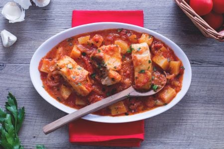 Bacalao a la livornesa