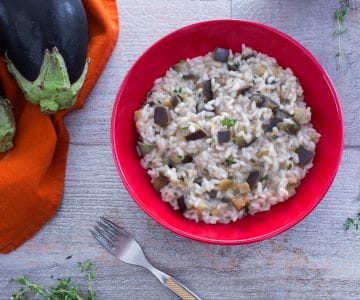 Risotto con berenjenas