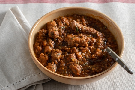 Lentejas y salchicha