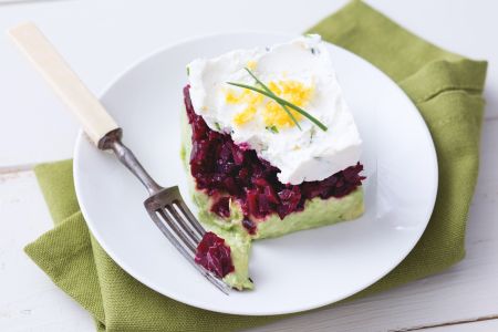 Tartar de remolacha y aguacate