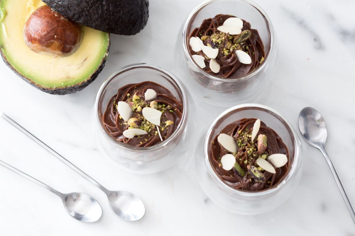 Mousse de chocolate y aguacate