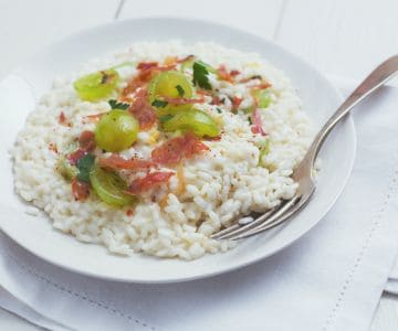 Risotto con uvas