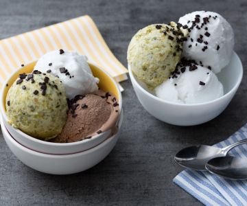 Helado de leche de coco sin heladera