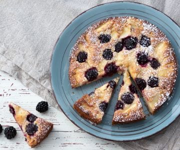 Tarta de manzana y moras sin gluten