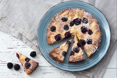 Tarta de manzana y moras sin gluten